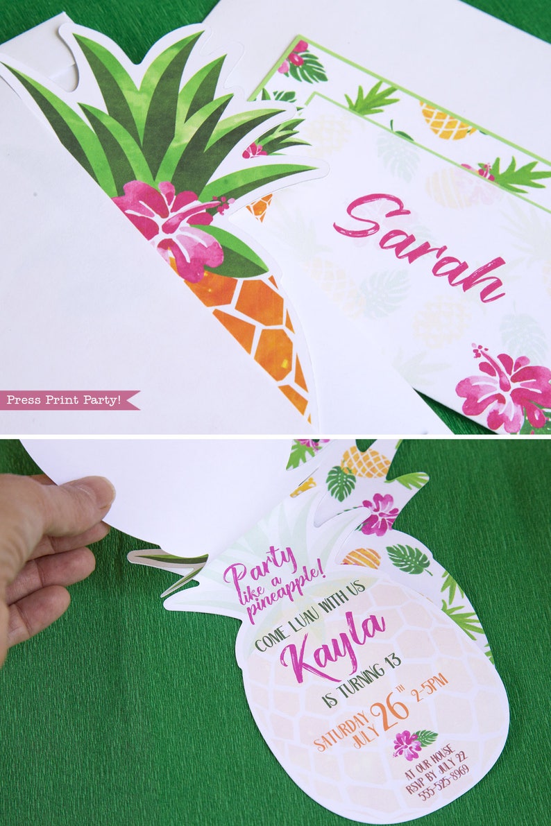 Party Like a Pineapple Invitation Printable Birthday Luau - Etsy