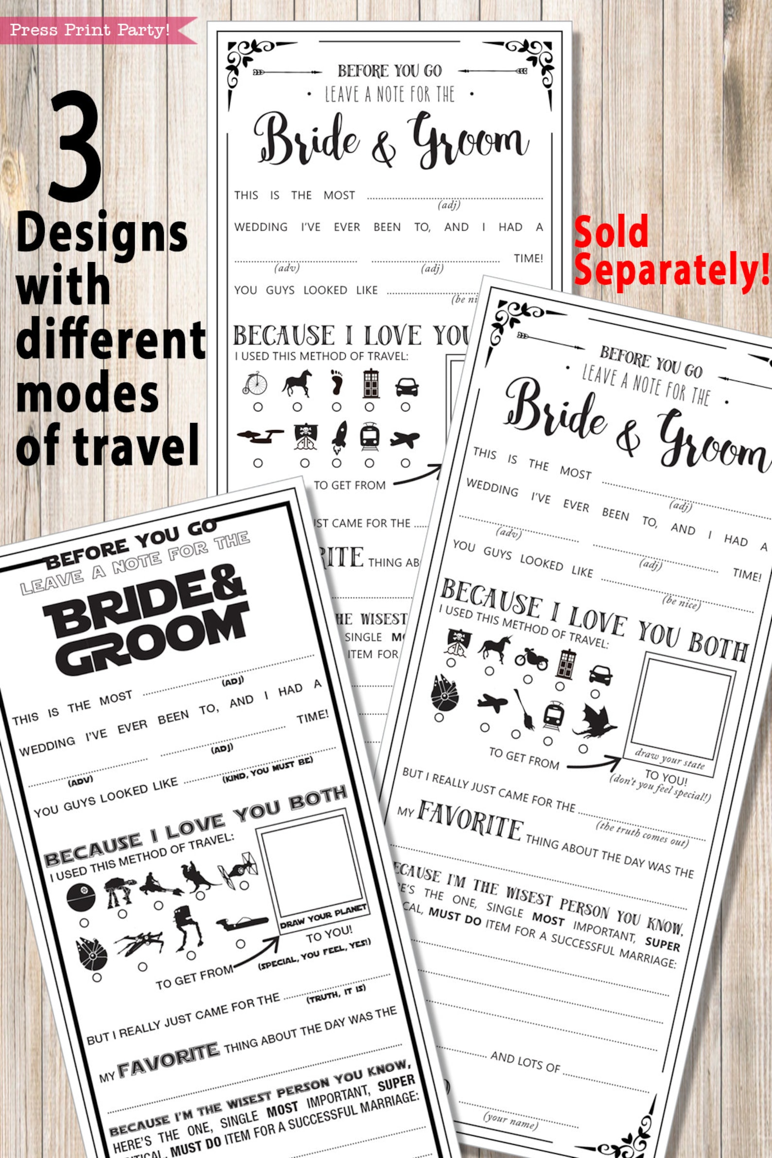 Star Wars Wedding Mad Libs Printables, Marriage Advice Cards, Nerd Wedding, Geek Wedding, Scifi ...