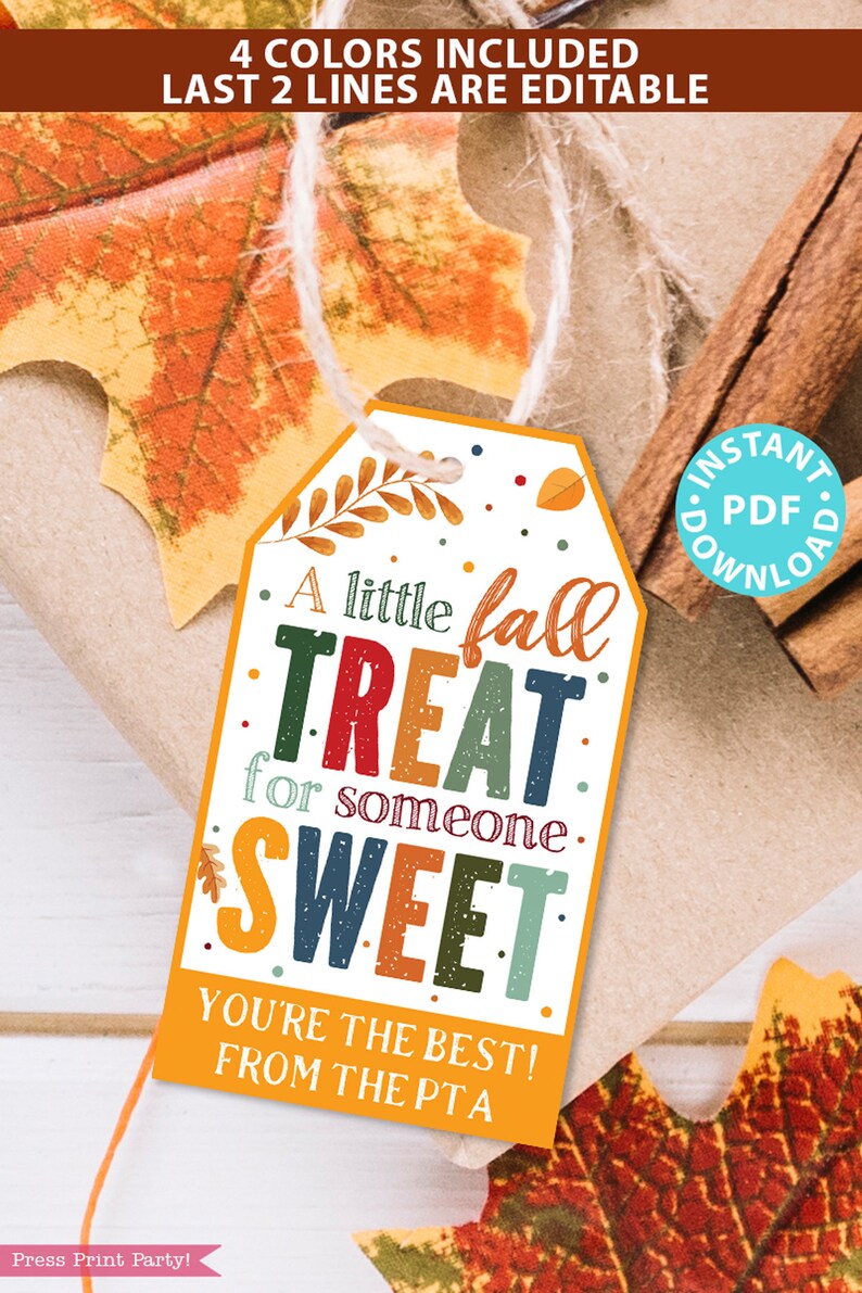 Thanksgiving Tags Printable A Little Fall Treat for Someone Sweet Fall ...