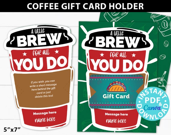 Coffee Cup Gift Card Holder, Teacher Appreciation, Thank You Gift,  Starbucks Coffee Gift Card Holder 