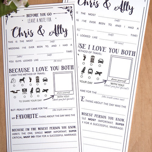 Wedding Mad Libs Printables Star Wars Wedding Marriage - Etsy