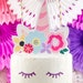 Unicorn Cake Topper Printable Unicorn Party Unicorn Horn - Etsy