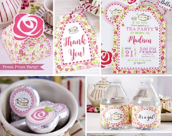 Tea Party Baby Shower Printables a Baby is - Etsy