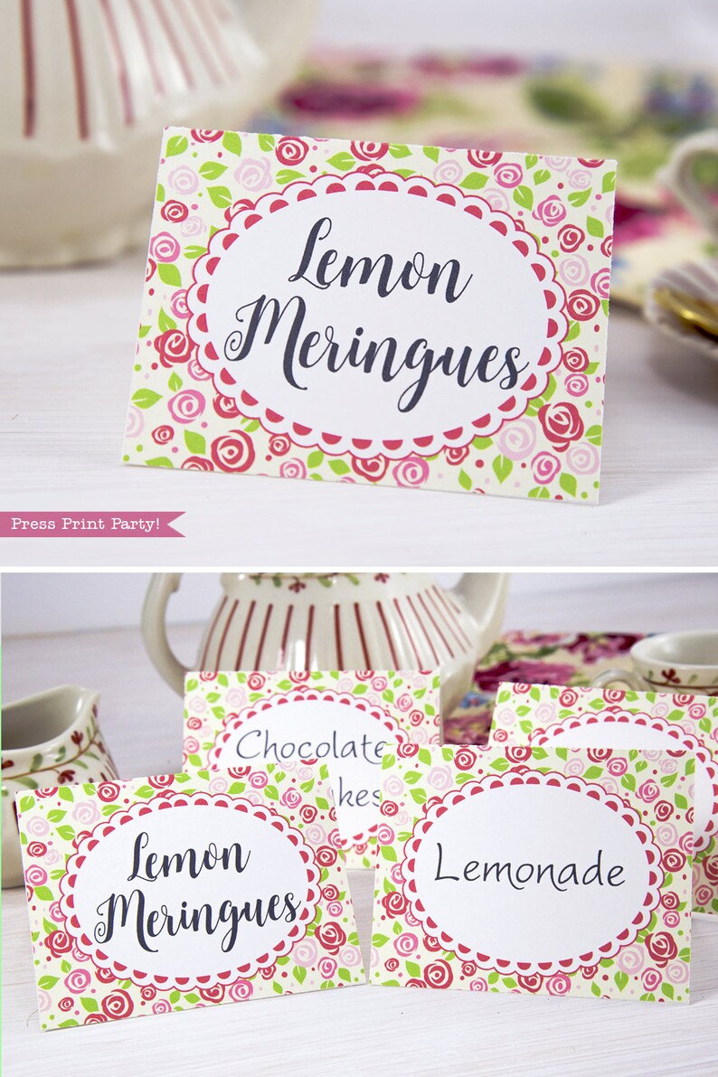 tea-party-place-cards-printables-tent-cards-food-cards-etsy