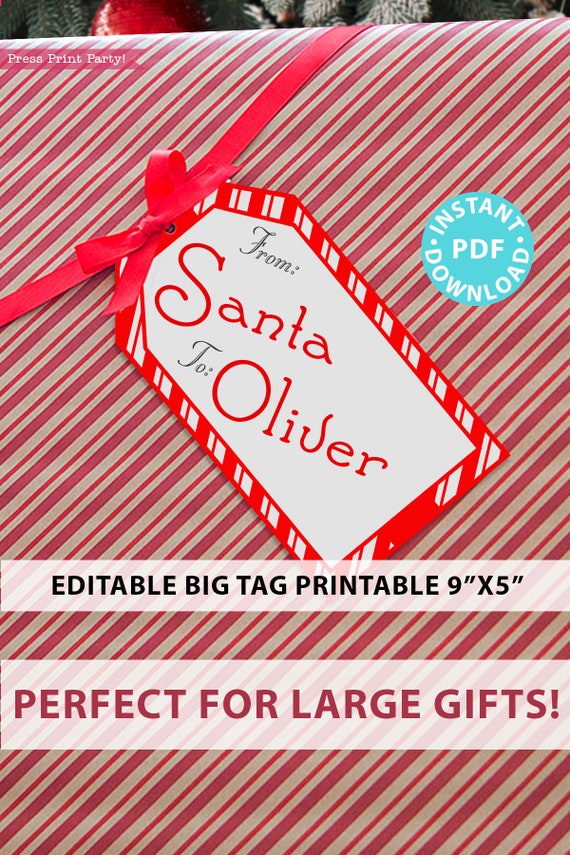 Printable Large Gift Tag Template  Large gift tag template, Large gift  tags, Gift tag template