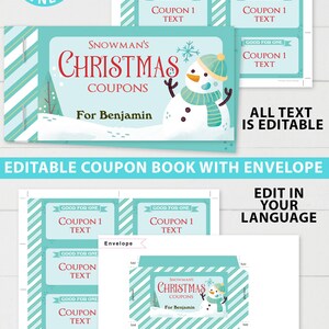 Christmas Coupon Book Printable Template From Santa Gift - Etsy