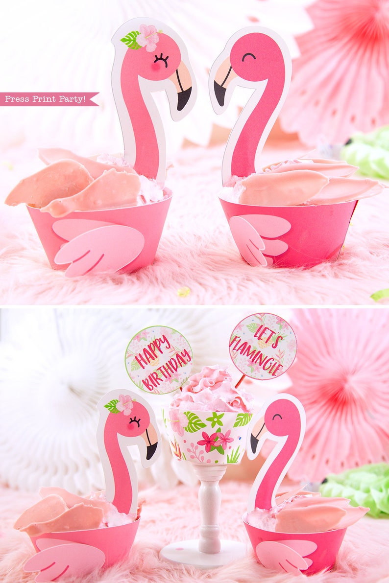 Flamingo Cupcake Toppers Wrappers Printable Flamingo Etsy UK flamingo-cupcake-toppers-wrappers-printable-flamingo-etsy-uk