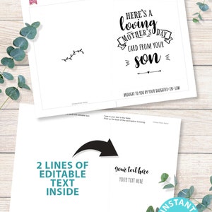 Funny Mothers Day Card Printable, 5x7, Mom Card, Mother's Day From Son ...