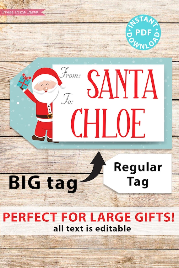 Christmas labels from santa templates