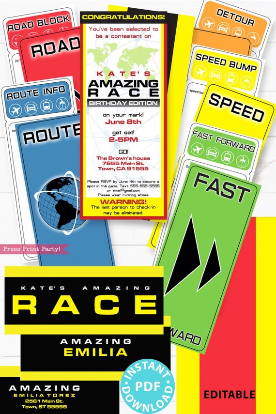 the-amazing-race-party-printable-invitation-and-clue-cards-editable