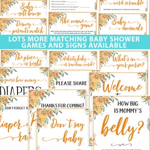 Little Pumpkin The Price is Right Baby Shower Game Printable, Rustic Fall Baby Shower Game Template, Funny Activities, INSTANT DOWNLOAD image 3