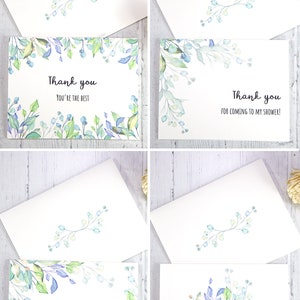 Wedding Thank You Cards With Envelope Printable Template Set - Etsy
