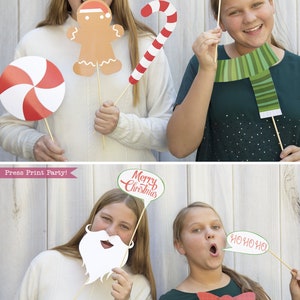 37 Christmas Props Printable, For party photo booth or photography. Print at home, cut, tape stick and use. INSTANT DOWNLOAD image 4