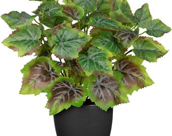 Pianta artificiale di foglie di vite, 37 cm, in vaso, per interni, casa e ufficio.