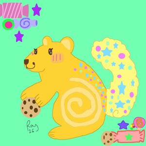 Kuchen-Eichhörnchen Digitaldruck (DIGITALE DATEI)