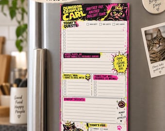 Dungeon Crawler Carl Magnetic Princess Donut Notepad, 4 x 8.5 Fridge To Do List, Funny DCC Gift for Readers