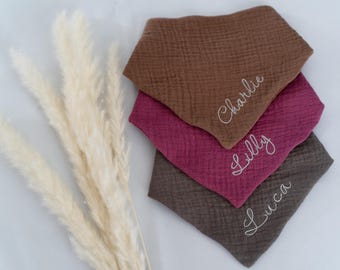 Musselin Baby Halstuch | Dreieckstücher Unisex aus Baumvolle | Lätzchen