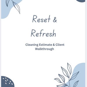 Cleaning Business Walk-through Form | Editable Estimate Checklist Template | Residential Cleaning Quote | Digital Download PDF