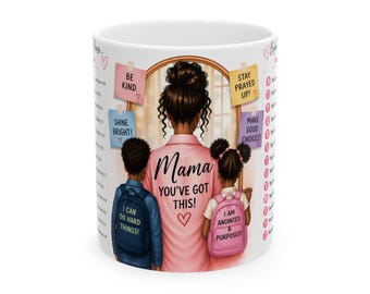 Mama Affirmation Mug, Christian Faith Based Coffee Cup, Encouraging Mom Gift