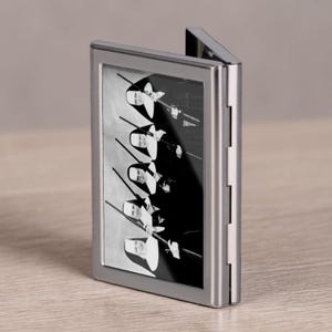 Nuns with Guns Cigarettes by Alphonse Mucha Credit Card Holder Vintage Business Card Case Mini Card Wallet Gift