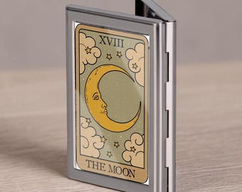 The Moon Cigarettes by Alphonse Mucha Credit Card Holder Vintage Business Card Case Mini Card Wallet Gift
