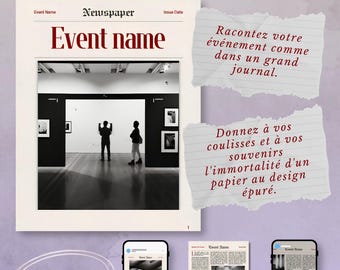 Canva Event Gazette Template, Event Journal, A4 and Digital Journal Layout