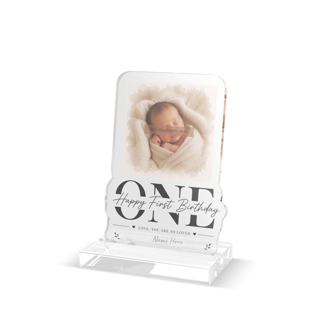 Number One Standee Personalized Photo One Standee | Custom Cut Standee, First Birthday ...