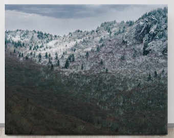 Blue Ridge Parkway Winter Mountains – Appalachian Landscape Wall Art | Canvas Print