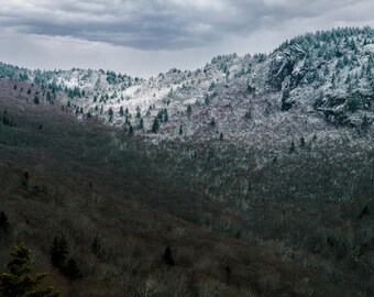 Blue Ridge Parkway Winter Mountains – Appalachian Landscape Wall Art | Unframed Photo Print