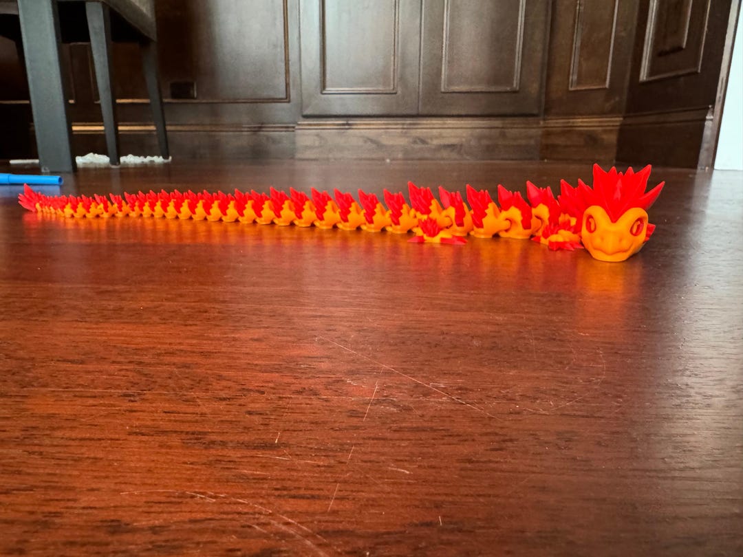Articulated Fire Dragon - 3D Printed Flexi Toy - Etsy