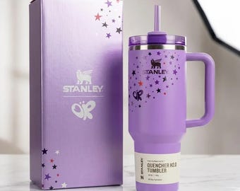 Olivia Rodrigo GUTS Purple Star Tumbler | Stanley 40oz FlowState Quencher Mug
