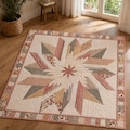 Star Quilt Pattern PDF – Vintage Patchwork Star Quilt – Floral Cottage Quilt Design – DIY Quilting Pattern – Instant Download