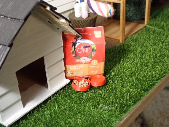 1:12 Scale Large Dog Food Bag Dollhouse Miniature by LBMinisStudio
