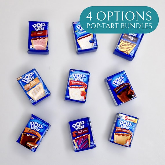 Toaster Pastry Food Box Sets with 3D Printed Solid Plastic Core - 1:12 Scale Dollhouse Miniatures 4 Options Available by LBMinisStudio