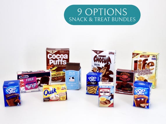 1:12 Scale Dollhouse Brand-Like Snack Boxes – 3D Printed Plastic Core, Hand-Assembled (8 Options) by LBMinisStudio