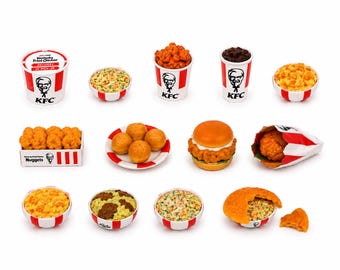 KFC Miniature Figures | Collectible Fast Food Toys | Tiny KFC Set