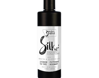 Balsamo detergente setoso per capelli secchi, co-wash botanico con cheratina, aloe vera e oli