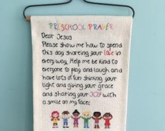 Preschool Prayer X stitch chart