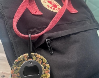 The Piranha - Custom Made Resin Bottle Opener Infused with Real Gemstones