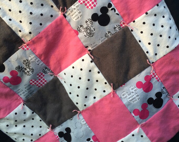 Minnie Mouse Baby Quilt Adorable and Sweet Etsy