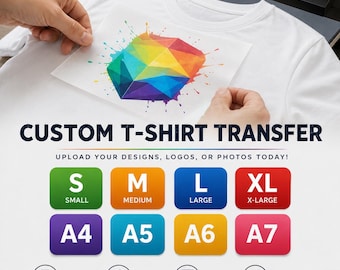Custom DTF Heat Transfers, Ready to Apply, Personalised Iron on Transfer For T-shirt
