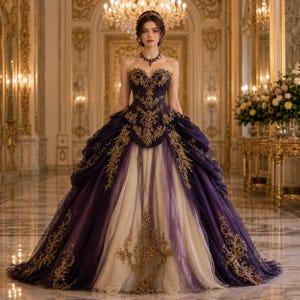 Royal Purple Gown - Etsy