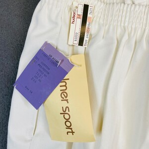 Vtg Deadstock NWT Palmer Sport White Cotton Poly Shorts Women 14 Hudson 80s image 4
