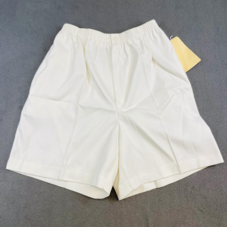 Vtg Deadstock NWT Palmer Sport White Cotton Poly Shorts Women 14 Hudson 80s image 1