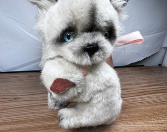 Applause Avanti Vintage Siamese Cat Mother and Kitten Plush Faux Fur 1983 15in