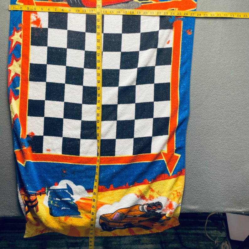 Disney Pixar Cars Boy Beach Towel Cotton Lightning McQueen 27x53 Racing Graphic image 6