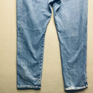 Calça jeans masculina Wrangler, 100% algodão, tamanho 36x32, modelo George Strait Relaxed Straight Western, azul. imagem 11