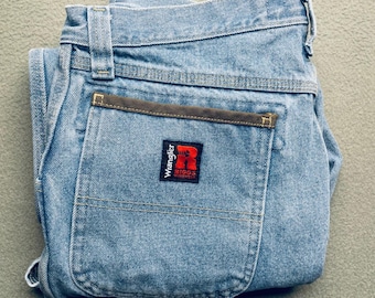 VTG Y2K Wrangler Riggs - Jeans Workwear Carpenter Homme 33x30 Denim délavé clair