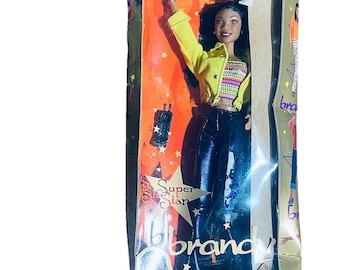 Mattel Super Star Brandy Fashion Doll 11 in Black Hair Medium Dark 1999 27778