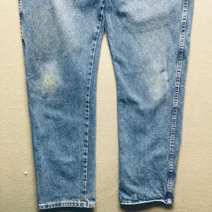 Calça jeans masculina Wrangler, 100% algodão, tamanho 36x32, modelo George Strait Relaxed Straight Western, azul. imagem 8